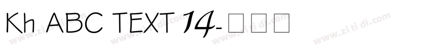 Kh ABC TEXT 14字体转换